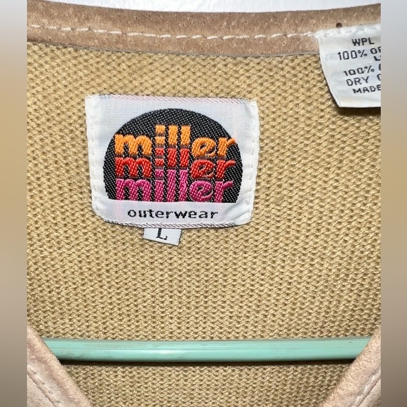 Vintage Miller Suede Fringe Beaded Sweater Sz.L - Picture 3 of 6